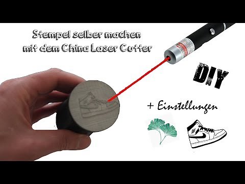 Make your own stamp | DIY with the Chinese laser cutter including laser engraving & settings | Ge...