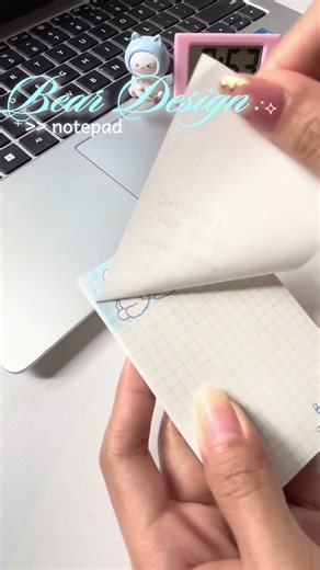 bear design notepad 💗🌸🎀🤍#bear #cute #notepads