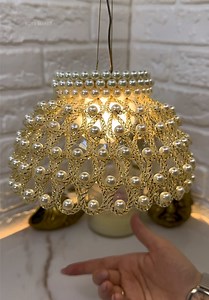 DIY Gold Pendant Lamp: Elegant Handmade Home Decor
