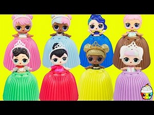 LOL Surprise Dolls Dress Up In Cupcake Dresses Cinderella Ball Gowns