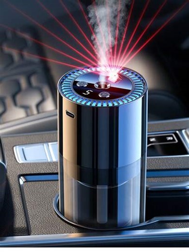 Intelligent Car Fragrance Diffuser, Rechargeable Car Fragrance Diffuser, Air Freshener, Car Fragrance Diffuser, Vent Clip Fragrance Diffuser, Car Electric Fragrance, Home & Car Air Freshener, Desktop Mini Portable Nebulizer With Starry Light, Empty Bottle Interior Accessories, Car Air Freshener, Mist Diffuser With RGB Light, Car Interior Deodorizer | SHEIN