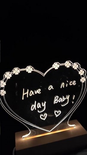 Creative LED Acrylic Message Board – USB Glow Note Lamp with Pen for Bedroom, Desk & Gift Giving