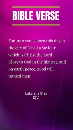 Christ the Lord Is Born (Luke 2:11 & 14) #bibleverseoftheday