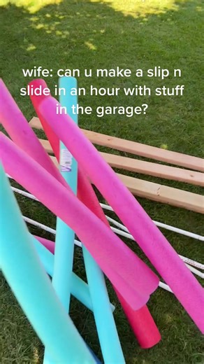 DIY Slip And Slide with Garage Items | Fun Summer Water Slide for Kids