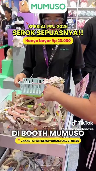 Serok Aksesoris Mumuso Rp20.000 di Jakarta Fair 2026