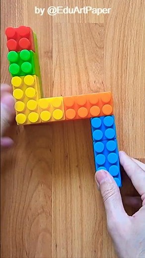 Making Number 4: Learning to Count with Building Blocks #shorts