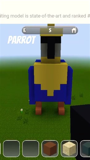#in Minecraft statue of parrot###