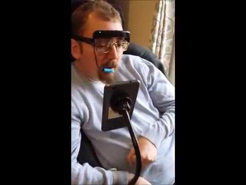 Using a GlassOuse Assistive device to control a smart phone