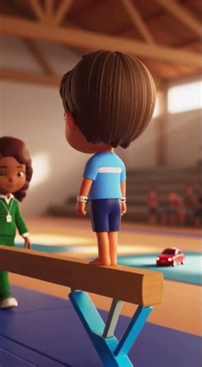 Watch Him Stick the Balance Beam Landing #gymnastics #impressive #shorts