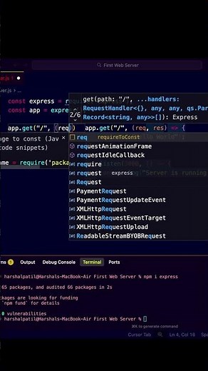 Set Up Your First Node.js Web Server in Minutes! 🚀 Beginner Tutorial #shorts