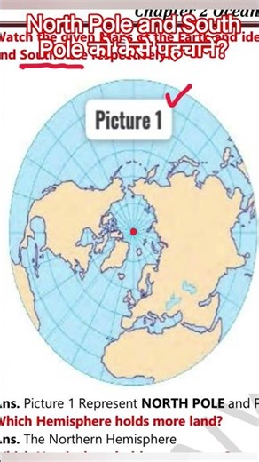 Identify the North Pole and the South Pole by given pictures?