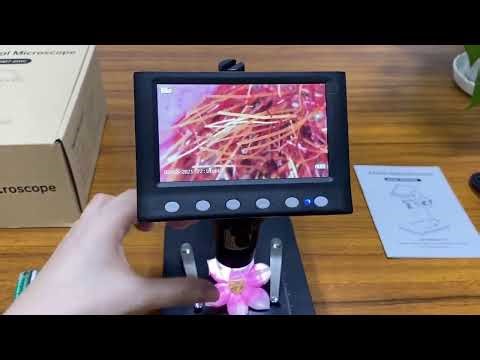 RIEVBCAU DM7 4.3'' Digital Microscope 1000X Coin Microscope 1080P