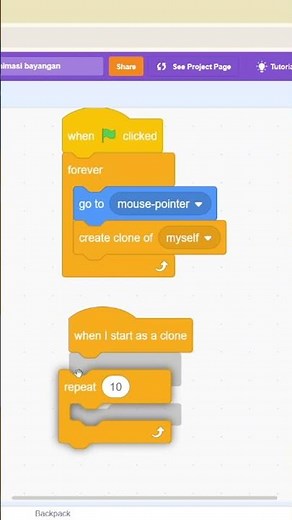 How to make a shadow trail animation | tutorial #scratch #animation