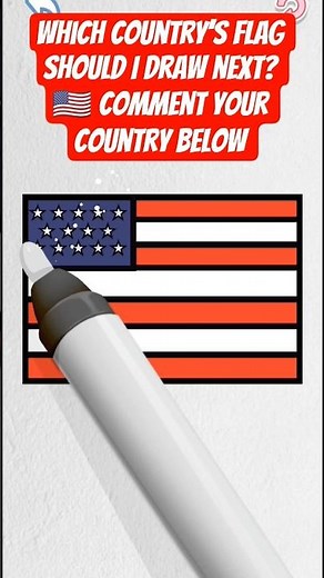 Drawing The USA Flag 🇺🇸🎨 | American Pride ❤️🤍💙 | Satisfying Flag Art 😍🔥#youtubeshorts#shortsfeed#usa