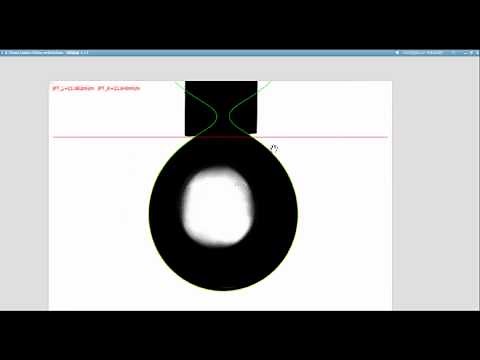 measuring interface tension between some oil and water based on pendant drop method