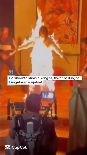 Po xhironte klipin e këngës, flakët përfshijnë këngëtaren e njohur!