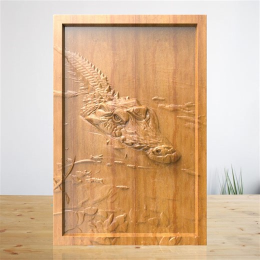 Crocodile - STL File for CNC Wood Carving, Alligator Cnc Router Files - Etsy Canada