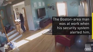 A man watched this alleged break in at his house in real time via live-stream video. | CBC News