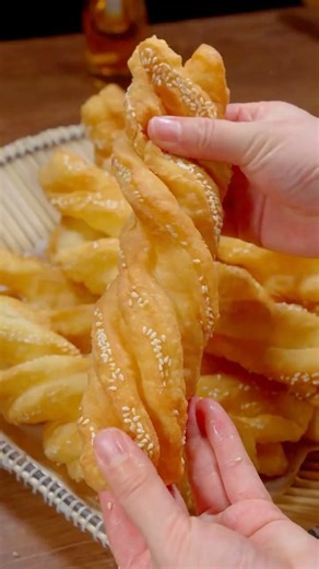 Simple ingredients. Easy & yummy Fried dough sticks recipe. How to make donut at home. Simple & fast