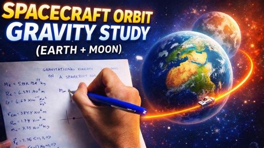 Calculating gravitational forces on a spacecraft from Earth and Moon