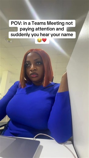 POV: In a Teams meeting and they say your name — funny reaction