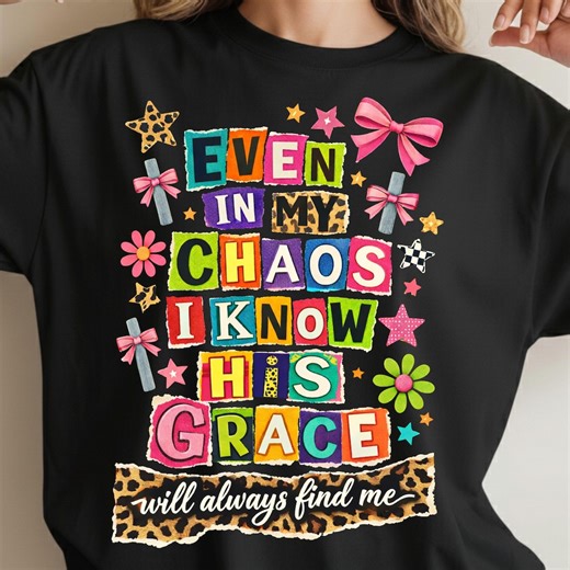 Even in My Chaos PNG, Christian Clipart, Random Letters Design, Trendy Jesus PNG, Preppy Jesus, Bible Verse PNG, Faith Png, Digital Download - Etsy