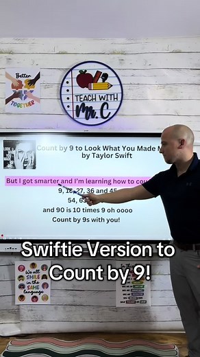 Taylor Swift Look What You Made Me Do Count by 9 #math #teacher #swiftie #taylorswift #teachersoftiktok @Taylor Swift