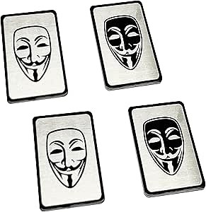 Amazon.com: Anonymous Logo Symbol Aluminum Sticker Set (Four Emblems)… : Automotive