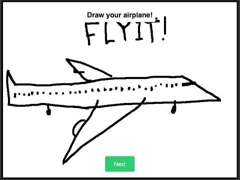 Draw your airplane and fly it - A game made with AI