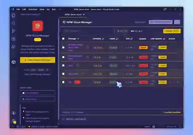 Bruh... This makes managing NPM packages so much easier 🔥NPM Visual Manager is a VS Code extension that lets you manage dependencies using a clean UI instead of running commands in the terminal.Nice if you don’t want to type npm commands every time :)Follow @rammcodes for more 💎 #html #ai #javascript #coding #webdevelopment #programming