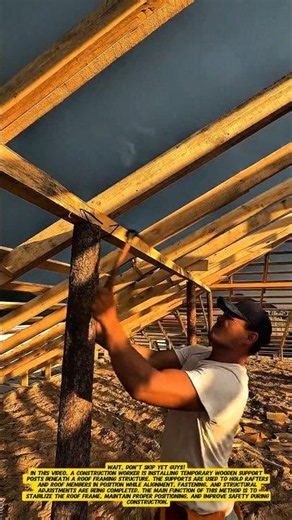 Traditional Roof Framing Support Technique | Smart Temporary Construction Method.