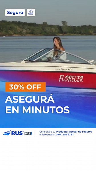 30% OFF en tu Seguro Náutico 🚤 | Protegé tu embarcación con RUS