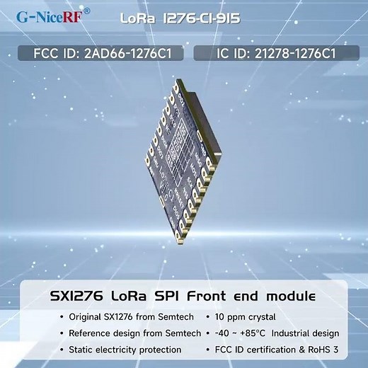 FCC & IC Certified 915MHz SPI Port SX1276 LoRa Module LoRa1276-C1