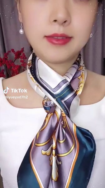 #Silk scarf#Various ways to tie silk scarves