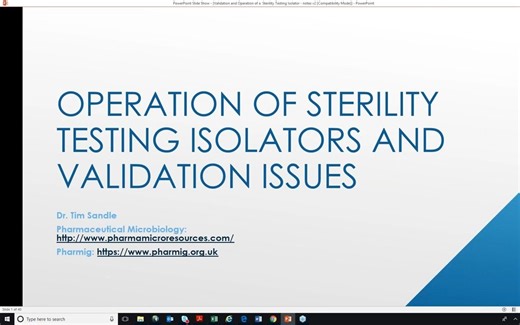 Microbiology: Sterility testing isolators