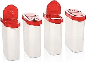 Tupperware Spice Shakers Set of 4 Large Red Seals