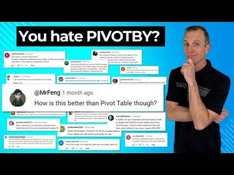 5 Problems with PIVOTBY vs Pivot Tables in Excel