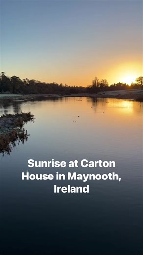Missing these bright mornings. What a spectacular sunrise at Carton House in Maynooth, Co. Kildare, Ireland. #sunrise #maynooth #irelandtiktok #sunrisevibes #goodmorningworld