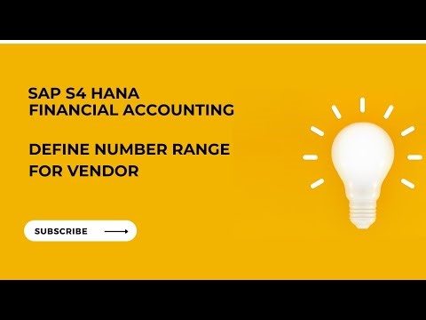 SAP FI-Configuration | Define Number Range for Vendor | Transaction Code OBA7