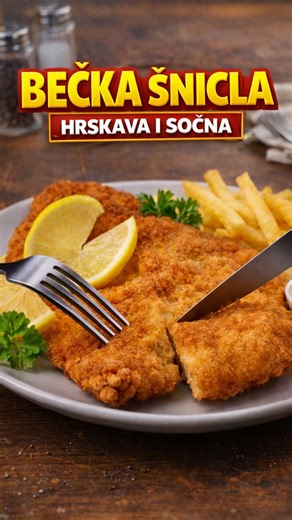 Kuhinja za 10 on Instagram: "Zlatna Bečka Šnicla #hrana #recepti #snicla Recept na yt : Kuhinja za 10 👨‍🍳 PRIPREMA 1️⃣ Teleće šnicle tanko isjeći i dodatno istanjiti čekićem, zatim začiniti solju i biberom. 2️⃣ U posudi umutiti jaja sa mlijekom i lagano posoliti. 3️⃣ Šnicle standardno pohovati: brašno, jaja i prezla. 4️⃣ U tavi zagrijati ulje i dodati maslac. 5️⃣ Pržiti šnicle 10–12 minuta na srednjoj temperaturi, uz povremeno okretanje i podlijevanje masnoćom. 6️⃣ Za umak izmiješati majonezu,