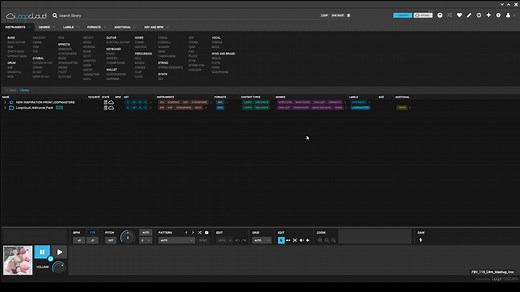 新手做音乐采样管理器loopcloud，每周还有免费的采样音频，也有付费商城
