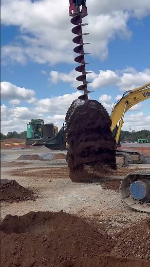 Rammed Aggregate Piers 6-16 ft of depth, fill with 21A stone and compact #construction #stone