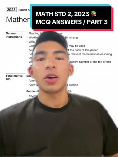 HSC Math Standard 2 MCQ Answers Part 3