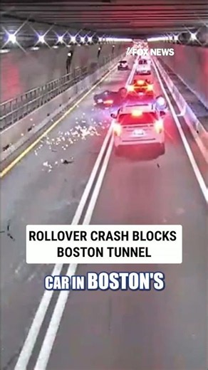Rollover CRASH blocks Boston tunnel #foxnews #news #us #fox