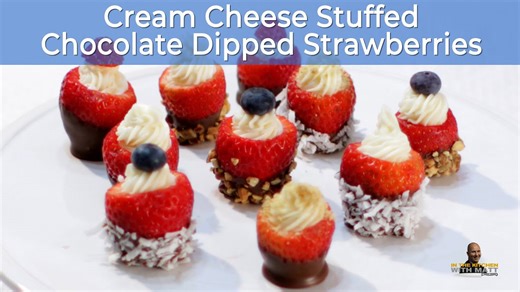 Cream cheese stuffed chocolate dipped strawberries | Short version