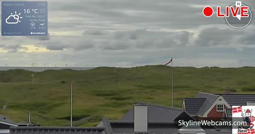 【LIVE】 Webcam Vejers Strand - Dänemark | SkylineWebcams