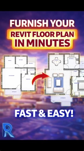 Furnish Revit Floor Plans FAST (Beginner Tutorial) #shorts #revit #revittutorial #floorplandesign