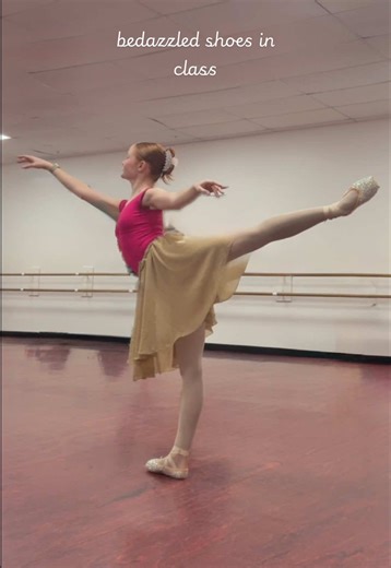 Wearing Bedazzled Pointe Shoes to Ballet Class