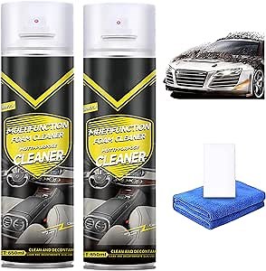 Shima Multifunctional Car Interior Foam Cleaner,Shima Magic Foam Cleaner,Large Capacity Multi Purpose Foam Cleaner Spray,Powerful Decontamination Heavy Duty Foam Cleaner Kits(2Pcs,1300 ml)