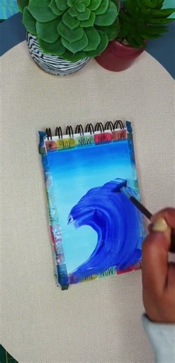 This Acrylic Wave Painting Technique is Genius #ArtTutorial #PaintingTips